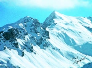 foto de Karl Lagerfeld das montanhas de Courchevel