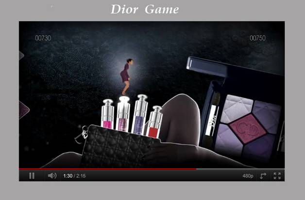O site da Dior imita os games PacMan, Tetrix e Sonic